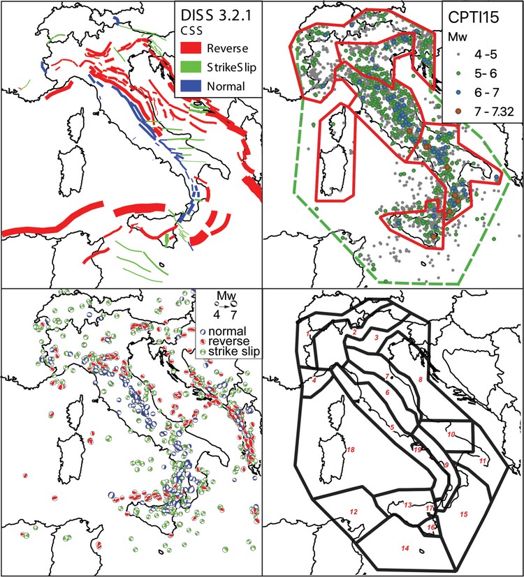 INGV - Annals of Geophysics | Earthquake Rupture Forecasts for the MPS19 Seismic Hazard Model of Italy