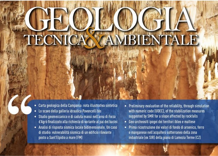 GEOLOGIA TECNICA & AMBIENTALE - Quadrimestrale dell'Ordine Nazionale dei Geologi â€“ n. 2/2020