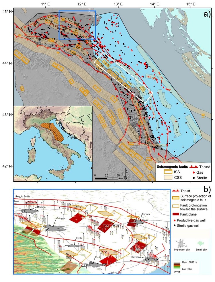 Gas Fields and Large Shallow Seismogenic Reverse Faults Are Anticorrelated